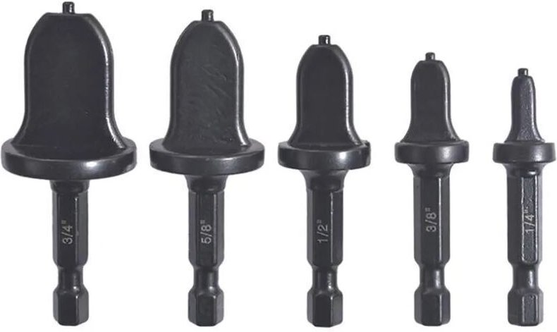 ZVD - 5 pièces Hexagon Shank Tuyau en Cuivre, Outil d'Écrasement avec Forets de Réparation