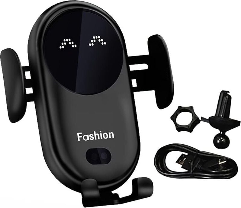 Kabelloses Induktions-Autoladegerät, automatische Klemmung, Induktions-Autoladegerät, 360° drehbar, Auto-Ladegerät-Clip ...