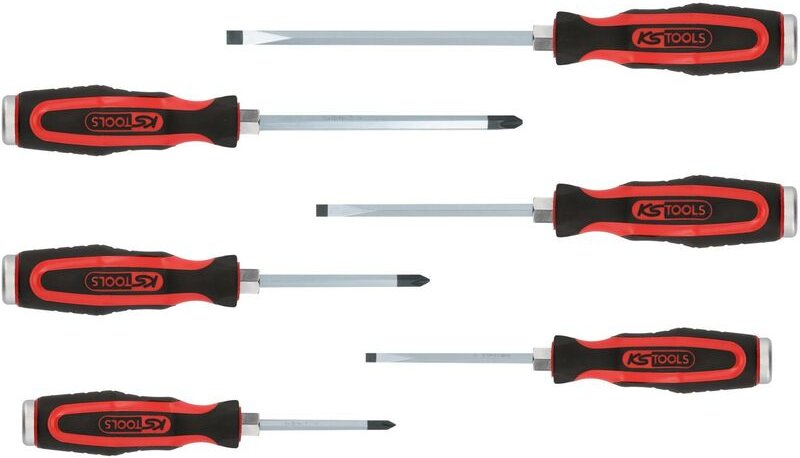Ks Tools ERGOTORQUEmax Schlagkappen-Schraubendreher-Satz, 6-tlg Schlitz, ph - 151.1160
