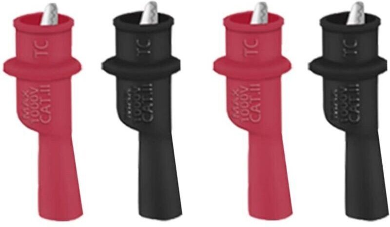 Isolierte Krokodilklemmen für Multimeter-Messleitungen (4 Stück)