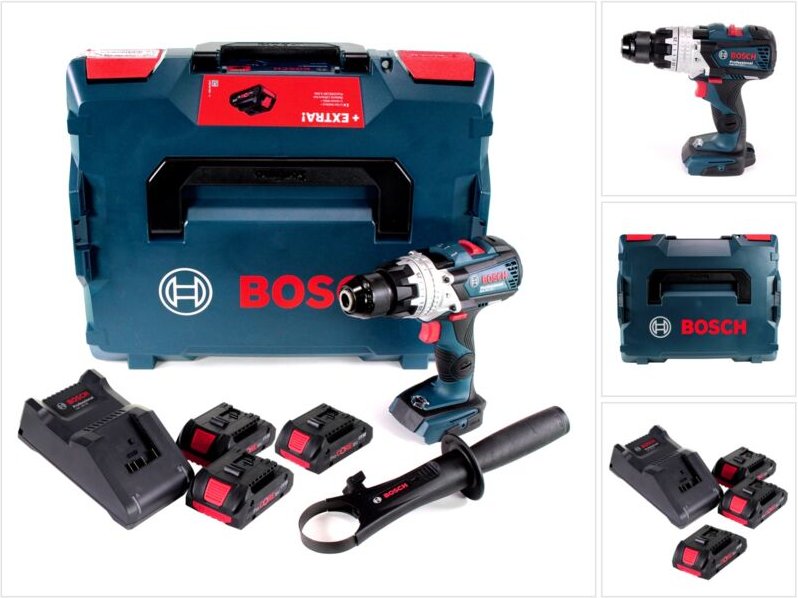 Bosch GSB 18V-110 C Akku Schlagbohrschrauber Professional 18V 110Nm+ 3x ProCore Akku 4,0 Ah + Ladegerät + L-Boxx ( 06159...