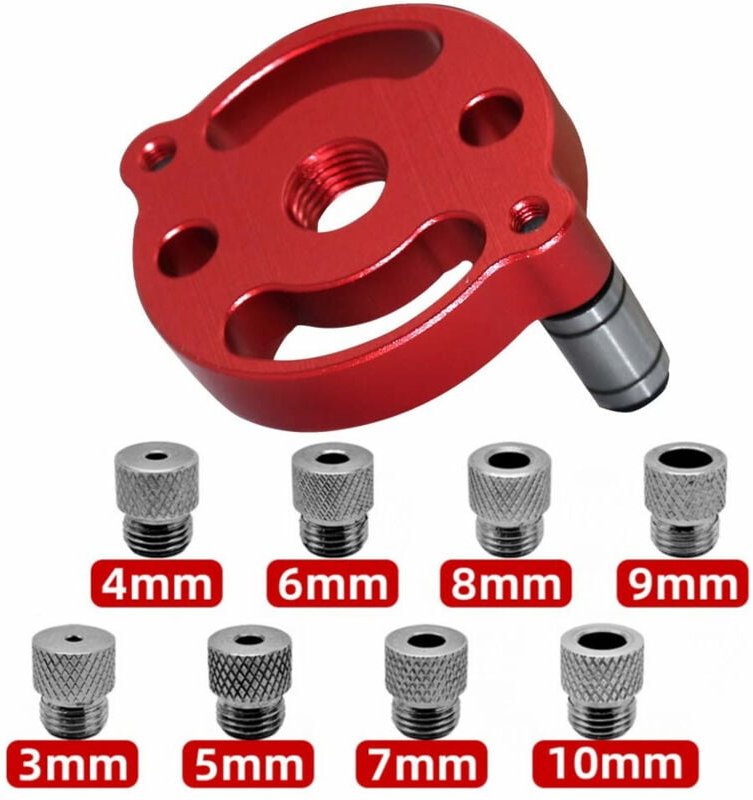 Jalleria - Holzbearbeitungs-Center-Finder-Kit, selbstzentrierende vertikale Vorrichtung, Bohrführungsfinder, mit 3/4/5/6...
