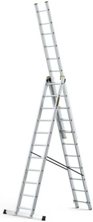 3-Element-Aluminiumleiter 640 Cm 11+11+11 Sprossen - Br-00-4211