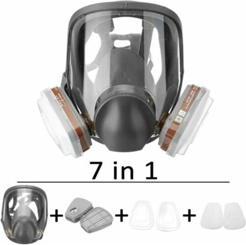 Filterbox für Vollgesichts-Gasmasken, Baumwollfilter, 7-teiliges Set zum Schutz vor Ammoniakbelastung