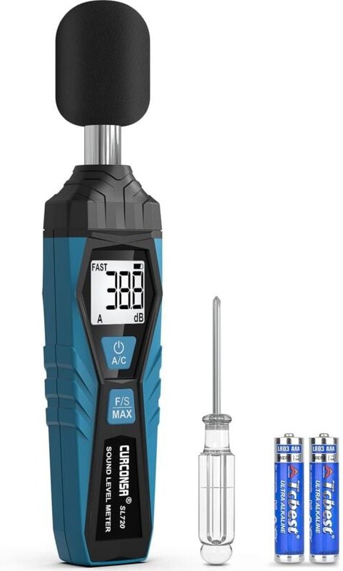 Dezibelmessgerät, SPL-Messgerät, tragbares Schallpegelmessgerät, 30 dB bis 130 dB, LCD-Display, kann in Häusern, Fabrike...