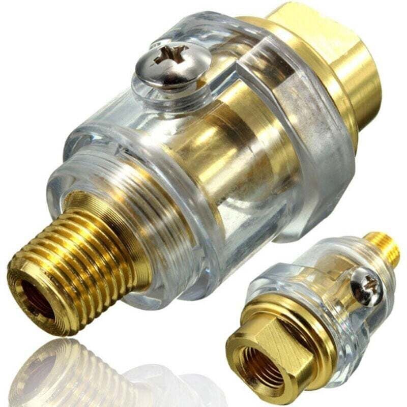 Mini-Schmiergerät, 2 Stück 1/4"-Druckluftöler, Inline-Mini-Druckluft-Nebelschmiergerät für Druckluftkompressoren und Dru...