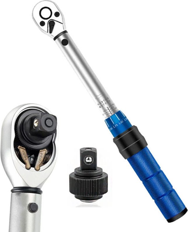 Drehmomentschlüssel für Fahrräder (5–25 Nm), 1/4"-Antrieb, kleiner Klick-Drehmomentschlüssel mit doppelter Lenkeinstellv...