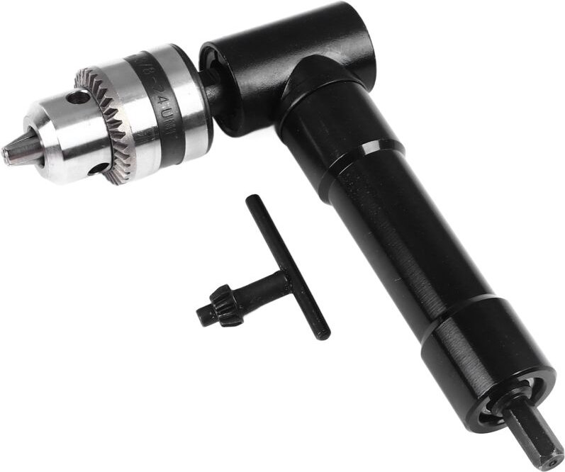 Rechtwinkliger Adapter, 90°-Bohrfutter - Ein praktischer, multifunktionaler Aufsatz für Holzbearbeitungsprojekte (Metall...