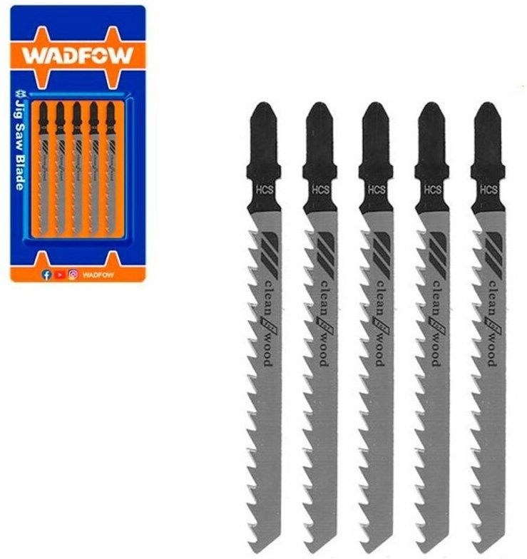 5er Set WADFOW 6tpi Holzsägeblätter, hochwertiger Stahl, Kurvenschnitte