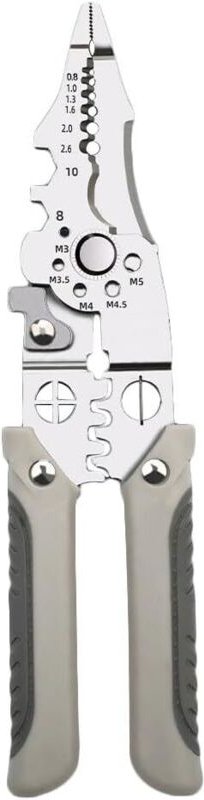 CCYKXA Multifunktionale Abisolierzange aus Edelstahl, Crimpzange, Drahtschneider, Drahtwickler, Spaltzange – Elektrikerw...