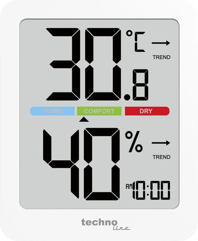 Techno Line Thermo-/Hygrometer Weiß WS9456