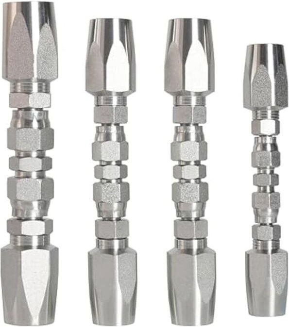 4-teiliges Reparaturset für wiederverwendbare Hydraulikschlaucharmaturen, 1/2-Zoll- und 3/4-Zoll-Armaturen, Hydraulik-Fe...