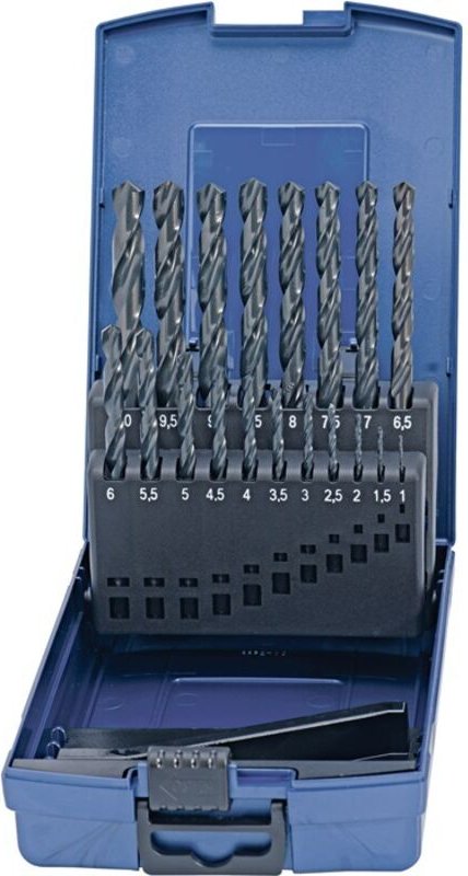 Spiralbohrersatz DIN 338 TypN D.1-10x0,5mm HSS 19tlg.Ku.-Kass.PROMAT
