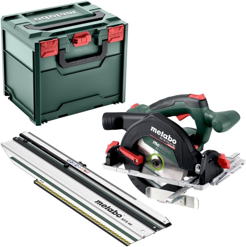 Metabo - Akku-Handkreissäge ks 18 ltx 57 bl mit Kappschiene kfs 44 in x 340