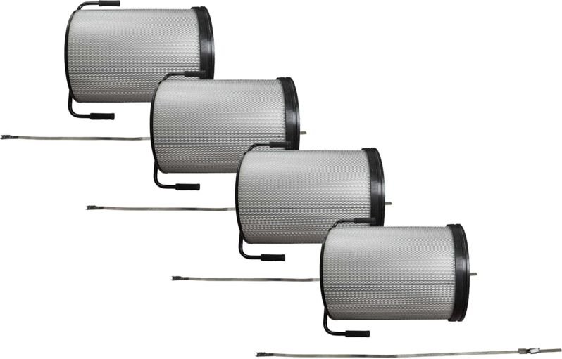 vhbw 4x Feinstaub-Filterpatrone Ersatz für Felder 02.1.132 für Absauganlage für Holzbearbeitungsmaschine - Mit Reinigung...