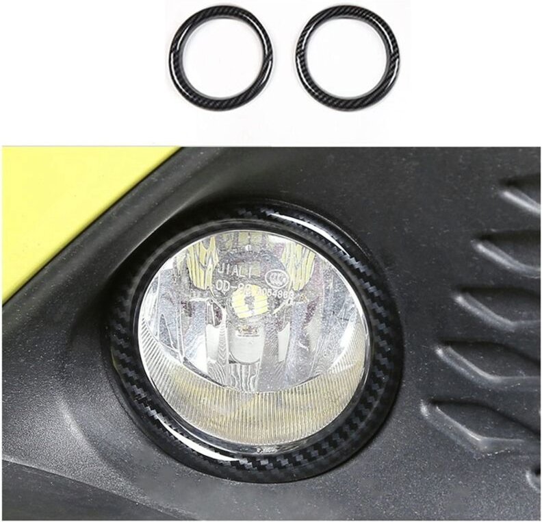 2 StüCke Auto Nebel Scheinwerfer Licht Abdeckung Dekoration Ring Verkleidung für C-HR CHR 2016-2020 LHD ZubehöR, Kohle F...