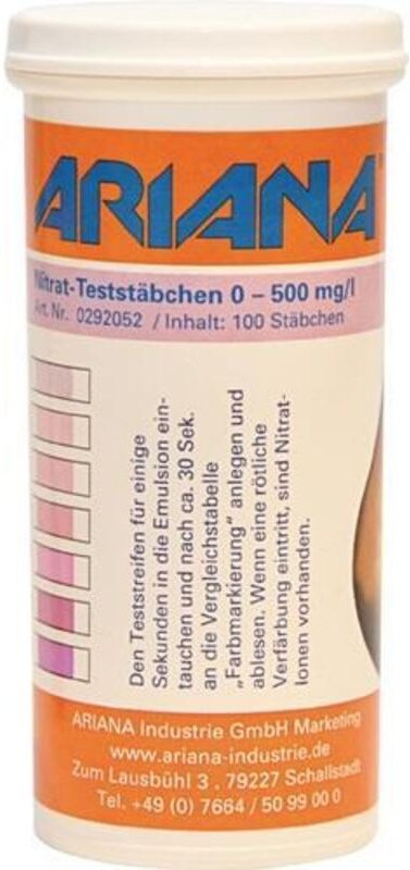 Messstäbchen trgs 611 Nitrat-Gehalt 0-500 mg/l 100 St.Dose Ariana