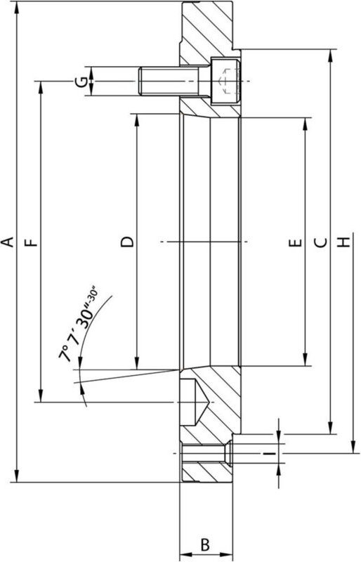 RÖHM Flutterflansch KP ISO K5/702-1 AD140X24 ZA95 LKR120 6XM8 FD79,6