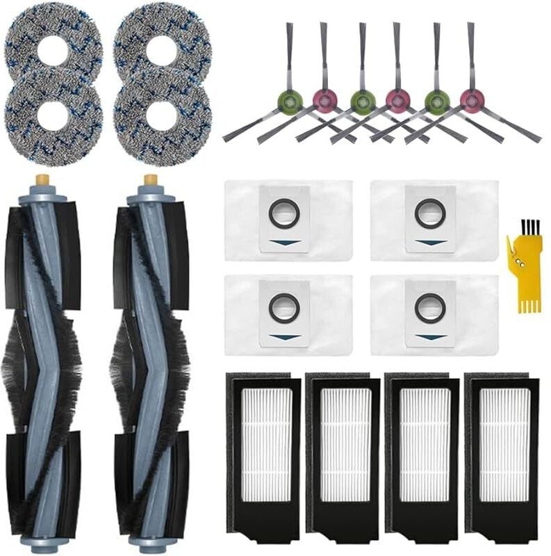 FOREHILL Zubehörset für ECOVACS DEEBOT X1e OMNI und X1 OMNI und X1 TURBO und X1+ Saugroboter, 20er-Pack Rollenbürsten
