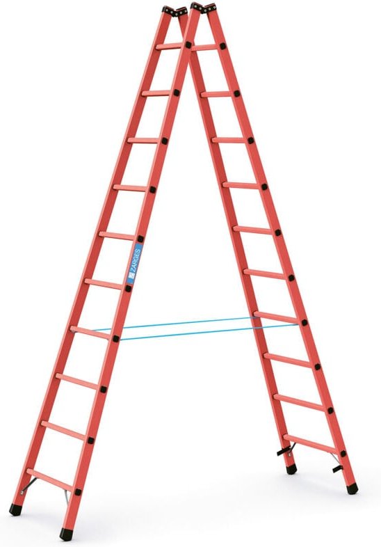 Vollkunststoff Sprossenstehleiter efa b 41258 3,00m Zarges