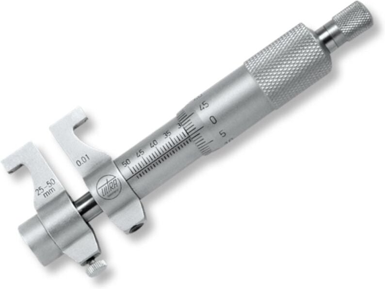 Ultra Präzision - Innenmessschrauben ultra active im Etui mit einseitigen Hartmetall-Messschnäbeln 25-50mm