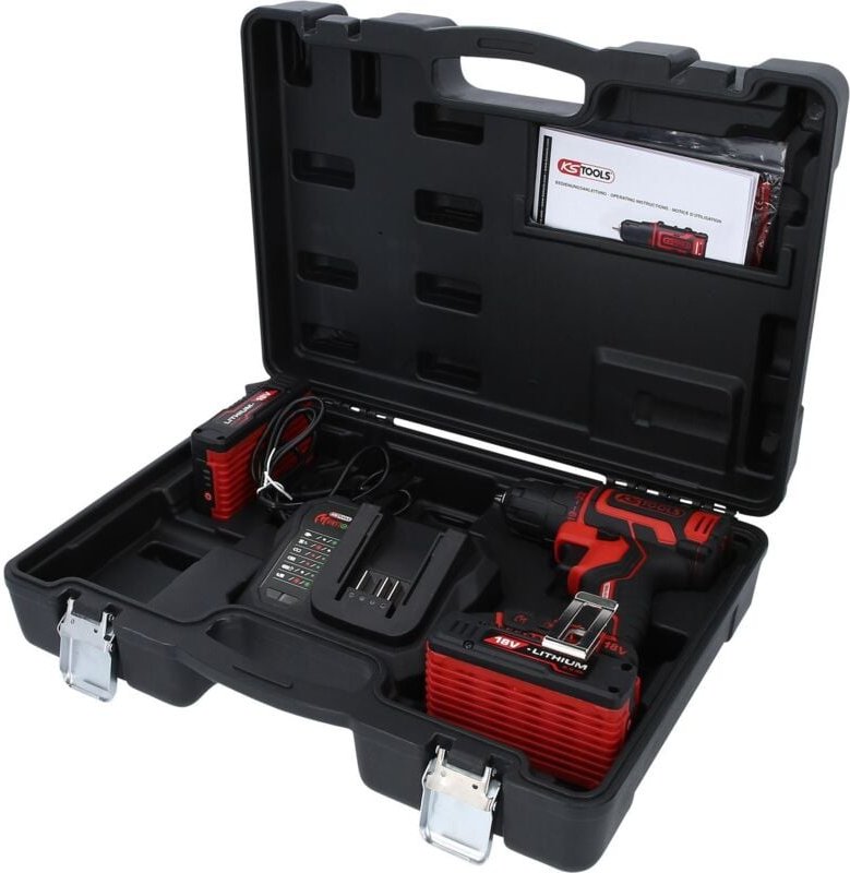 KS Tools eMONSTER Brushless-Akku-Bohr-Schrauber-Satz, 4-tlg