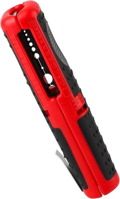 Universal-Abisolierzange für Koaxialkabel 125 mm, Universal-Abisolierzange für Niederspannungskabel Ø 8-13 mm, SK5 / RG6...