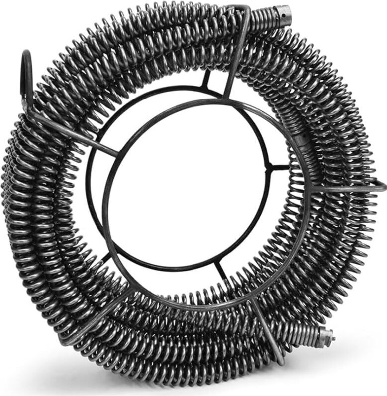 Federspirale Rohrreinigungsspiralen Set, Ø22mm, Gesamtlänge 14m, Rohrbreite: ø 30-200 mm, für Rohrreinigungsgerät Rohrre...