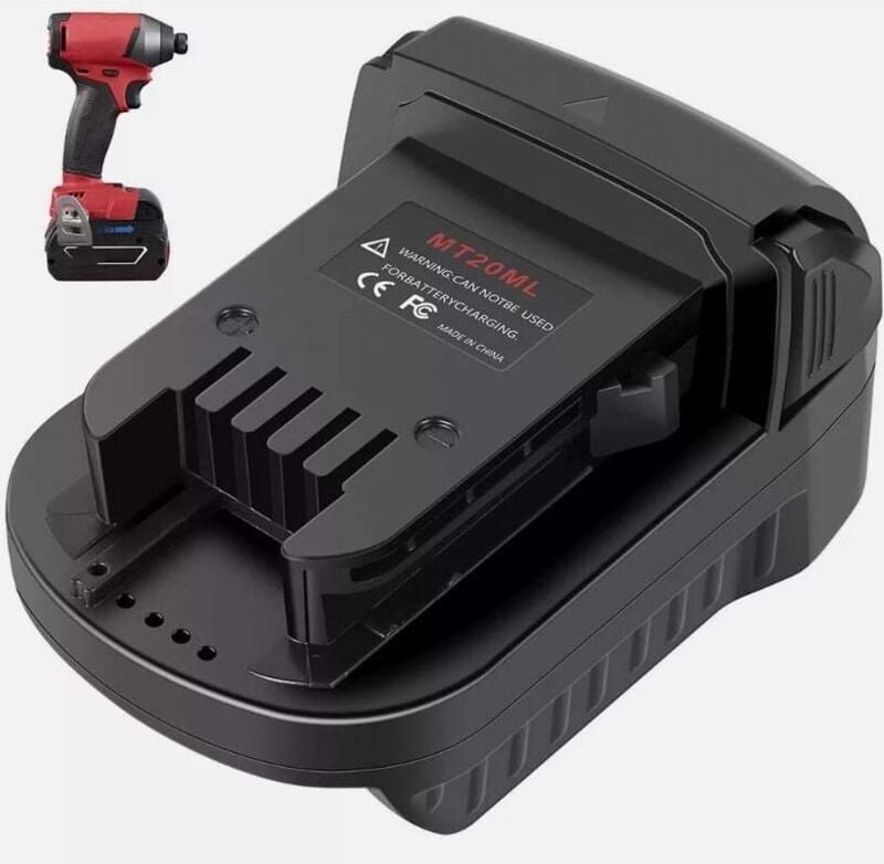 Sjqka - MT20ML Akku-Adapter-Konverter für Milwaukee M18 18 v Lithium-Akku-Elektrowerkzeuge, Konvertieren mit Makita 18 v...