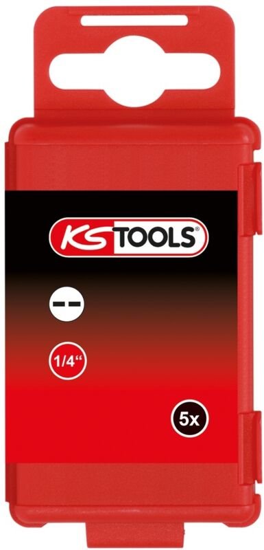 KS Tools 1/4 Bit Spanner, 75 mm, 12 mm, 5er Pack