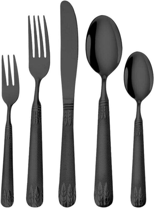 Vtizikl Ménagère 20 pièces, couverts en acier inoxydable, ustensiles de cuisine pour 5 personnes, couteau, fourchette, c...