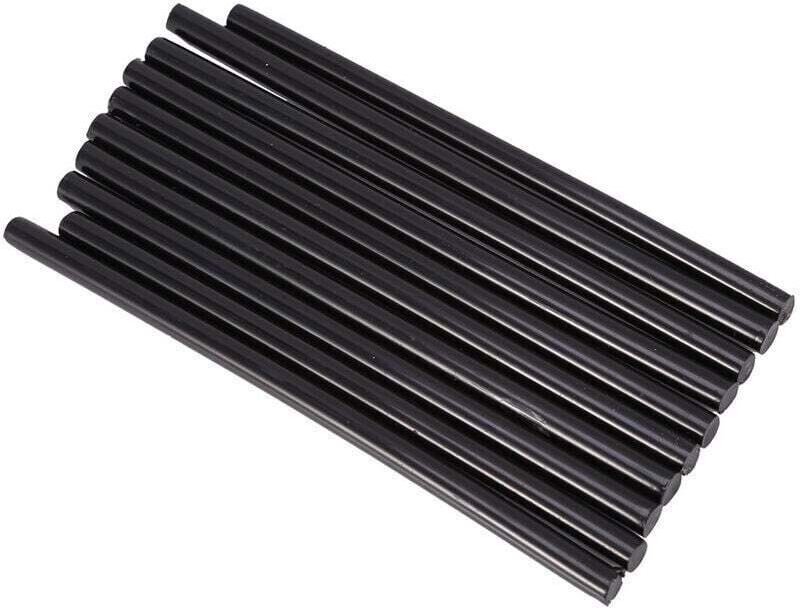 Heißklebesticks für 20-W-Heißklebepistolen, DIY-Bastelarbeiten, schnelle Reparaturen (schwarz), 10 Stück, 7 x 150 mm