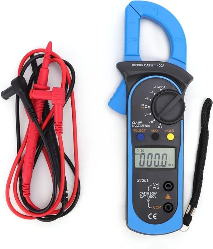 Automatisches digitales Zangenmessgerät, Spannungs-, Widerstands- und Diodentester (blau)