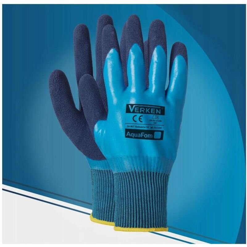WASSERDICHTE, ROBUSTE, DICKE ARBEITSHANDSCHUHE AquaFom 10 (XL), 1 PAAR für Estricharbeiten