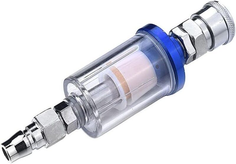 1/4"-Farbspritzpistole mit integriertem Wasserabscheider, Luftfilter, Feuchtigkeitsabscheider und Regler für Druckluftwe...