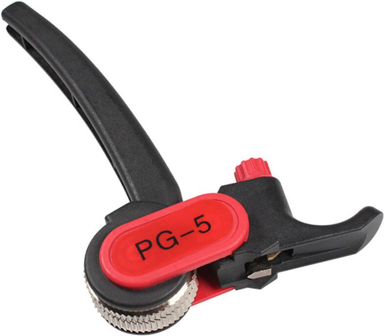 Abisolierzange, Kabelschneider, manueller Längskabelschneider mit austauschbarer Klinge (Ø 25 mm), höhenverstellbar, ros...