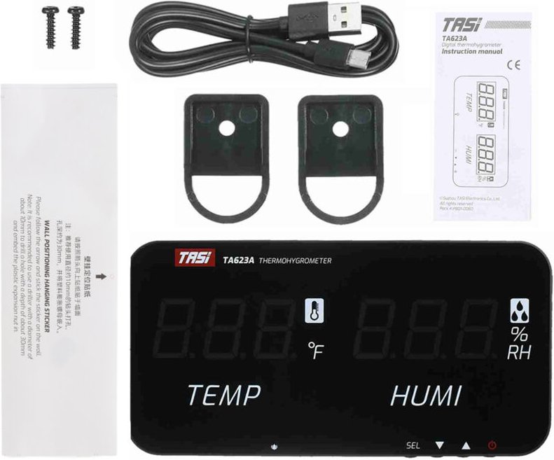 Zoternen - Intelligentes Temperatur-Feuchtigkeitsmessgerät -20 ℃-80 ℃ (-4 ℉-176 ℉) mit digitaler LED-Anzeige, an der Wan...