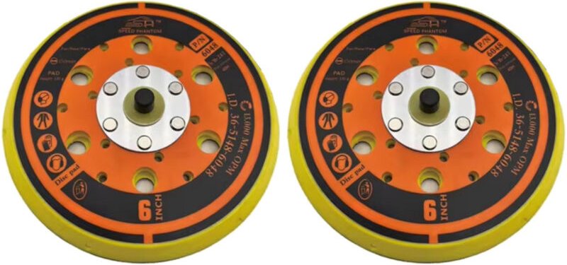 150mm Klett Schleifteller / Stützteller / Haftteller kompatibel mit Mirka 916GV48 Backup Pad, 5/16 x 24 Gewinde, hart, 4...