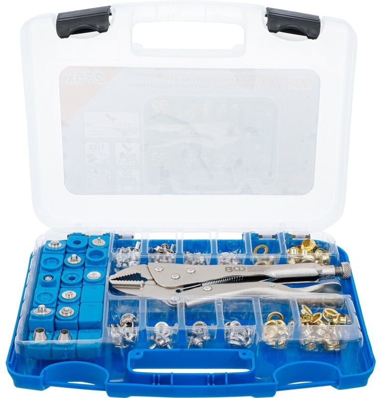 Bgs Technic - sen-Druckknopf-Sortiment 275-tlg.