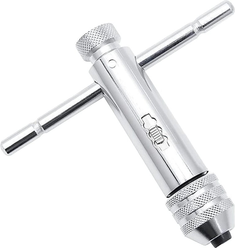 Werkzeughalter mit verschiebbarem Griff für Gewindebohrer M3 - M8 Wendbarer Ratschen-Gewindebohrerhalter