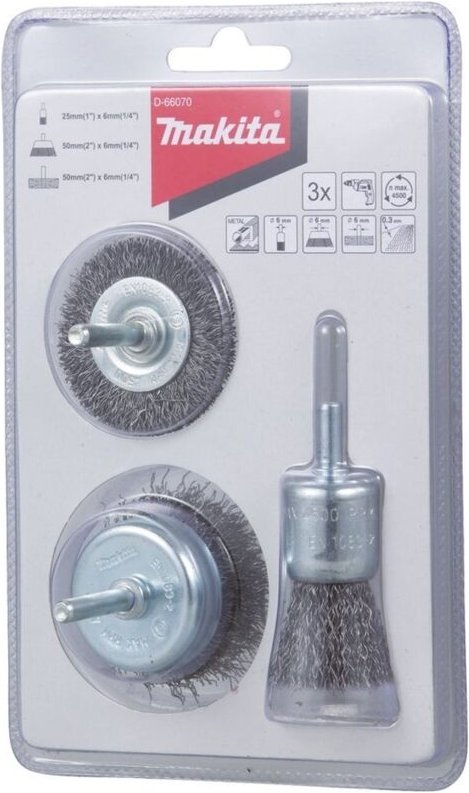 Thumbnail - 3er-Set Topfbürsten für Bohrmaschinen - MAKITA D-66070