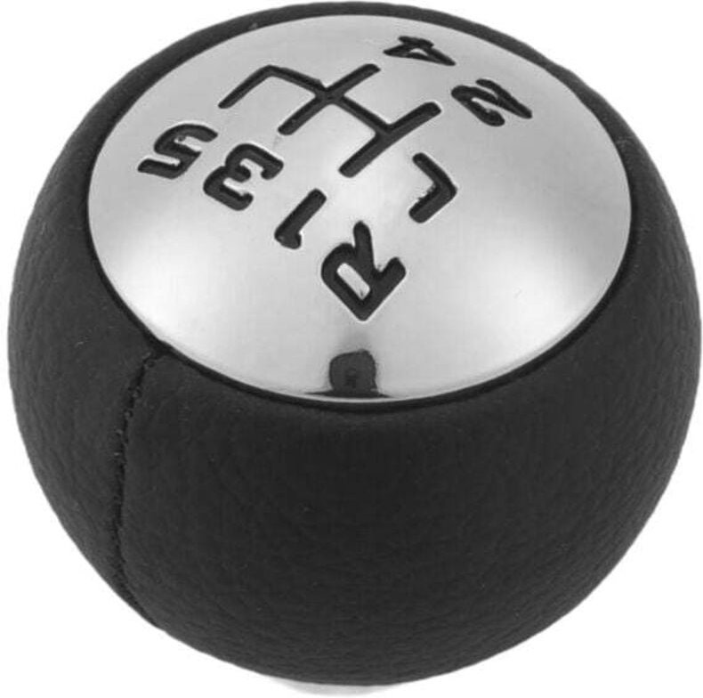 Schaltknauf aus PU-Leder für 5-Gang-Schaltung, kompatibel mit Peugeot 307, 3008, 407, 5008, 807 und Citroën C3, C4 und C...