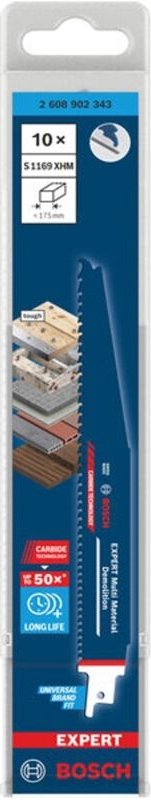 Bosch EXPERT Säbelsägeblatt Multi Material Demolition S1169XHM, 10-tlg.