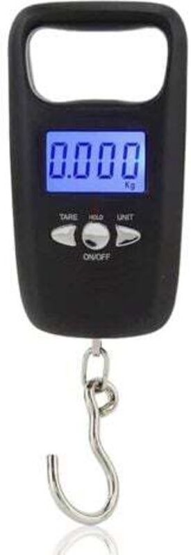 Gepäckwaage (50 kg), tragbare elektronische Waage mit LCD-Hintergrundbeleuchtung, digitale Angelwaage, Kofferwaage, Reis...