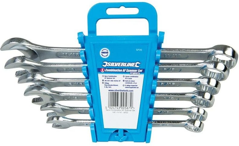 Ring-Maulschlüssel, 6-tlg. Satz 3/8–11/16 Zoll AF