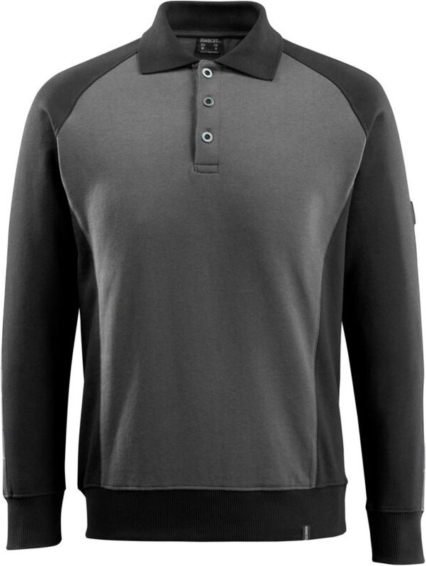 Polo-Sweatshirt magdeburg unique langarm 50610 Gr. s dunkelanthrazit/schwarz - Mascot