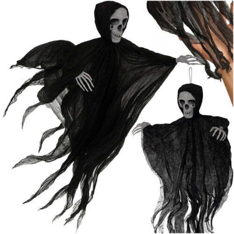 Hangende skelett dekoration schwarz 70 cm