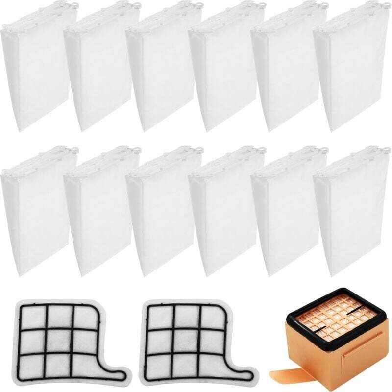 Kit de sacs à poussière compatible pour les aspirateurs Vorwerk VK 135 et VK136, comprenant des filtres de rechange : 12...