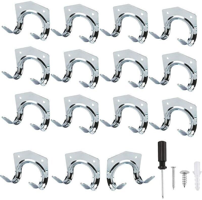 Set mit 15 robusten Mehrzweckhaken für die Aufbewahrung in Haus und Garage