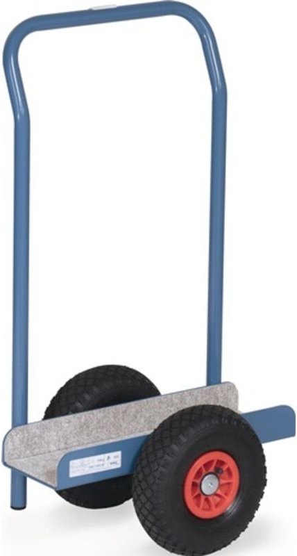 Fetra Plattenroller in U-Form, mit Klemmbacken, Luft-Bereifung, 30-95 mm Klemmbreite